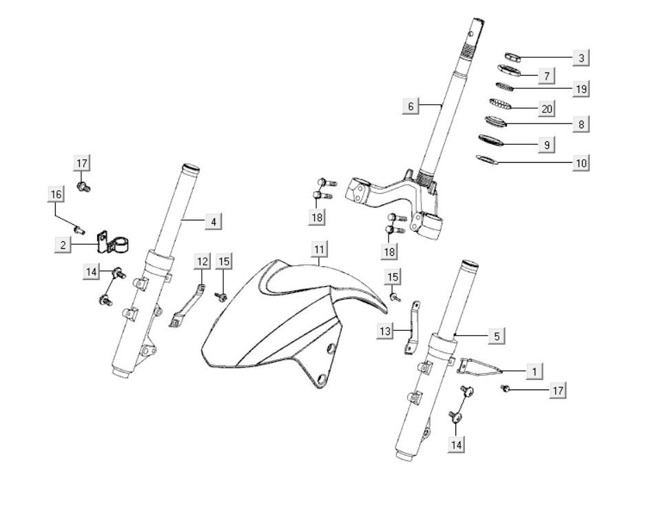Forcella anteriore - Cuffia Kymco New Dink 200i