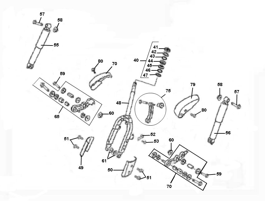 Forcella anteriore Znen Aurora 4 tempi