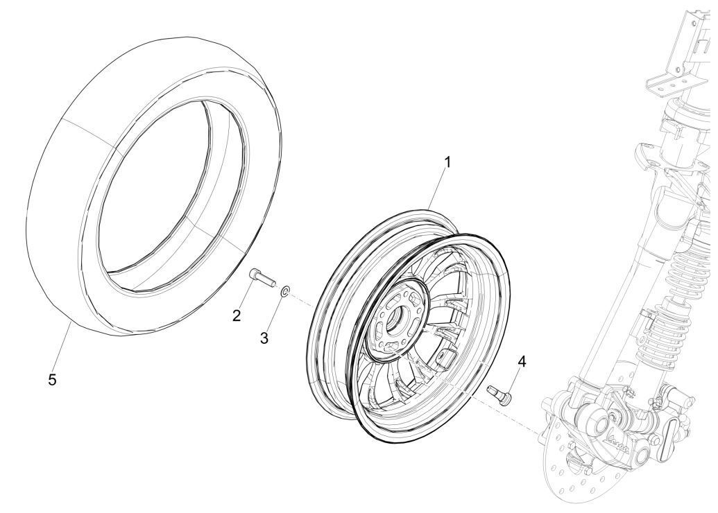 Ruota anteriore Vespa Sprint 125 3V IE ABS
