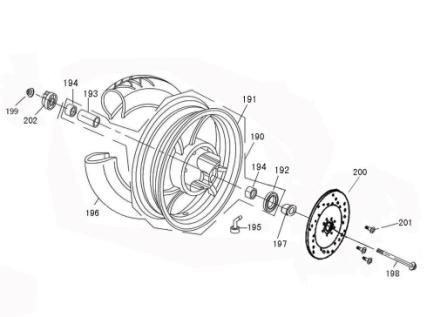 Ruota anteriore Benzhou ZN50QT-36 champagne