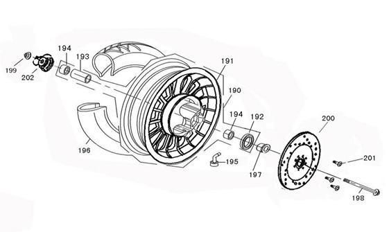 Ruota anteriore China Joy nera