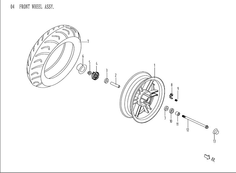 Ruota anteriore China Venom nera