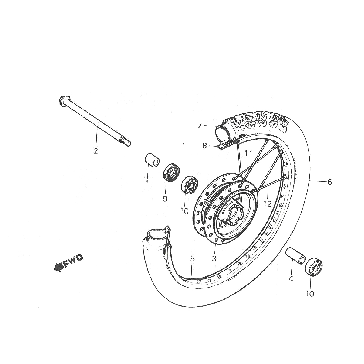 Ruota anteriore Honda MT50