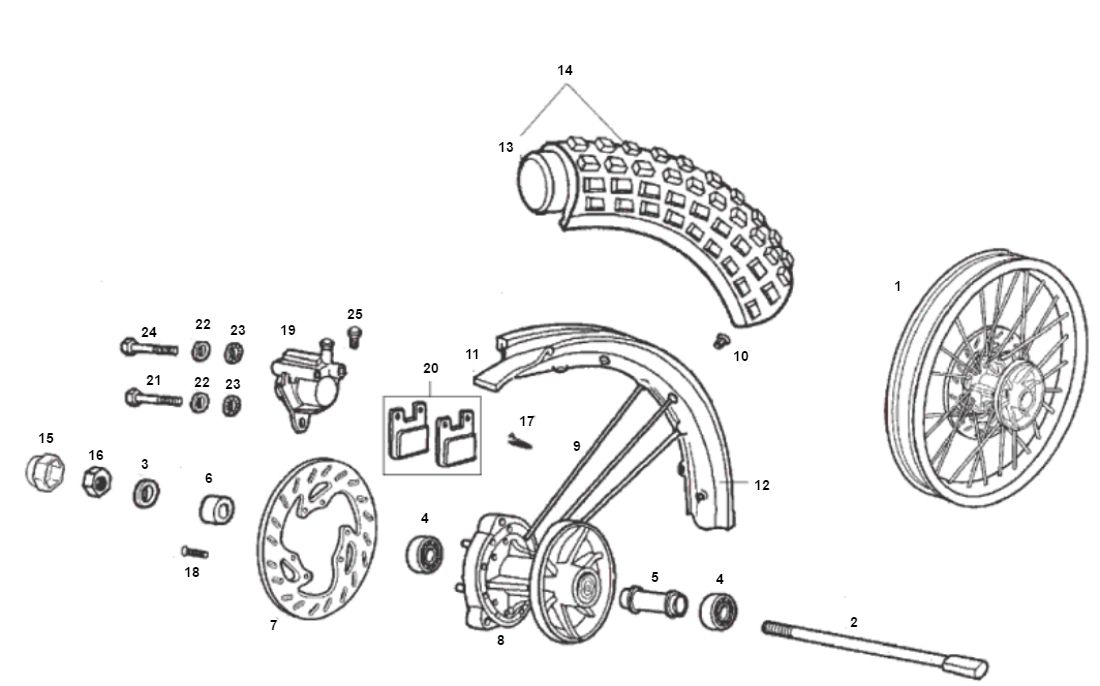 Ruota anteriore Derbi Derbi Senda R X-Treme 2007 Euro 2 edizione 3