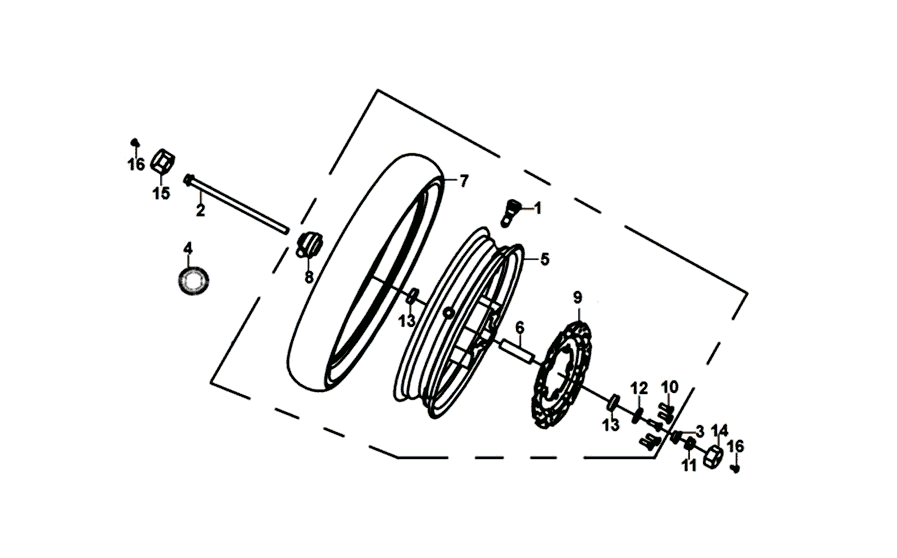 Ruota anteriore Sym Jet 14