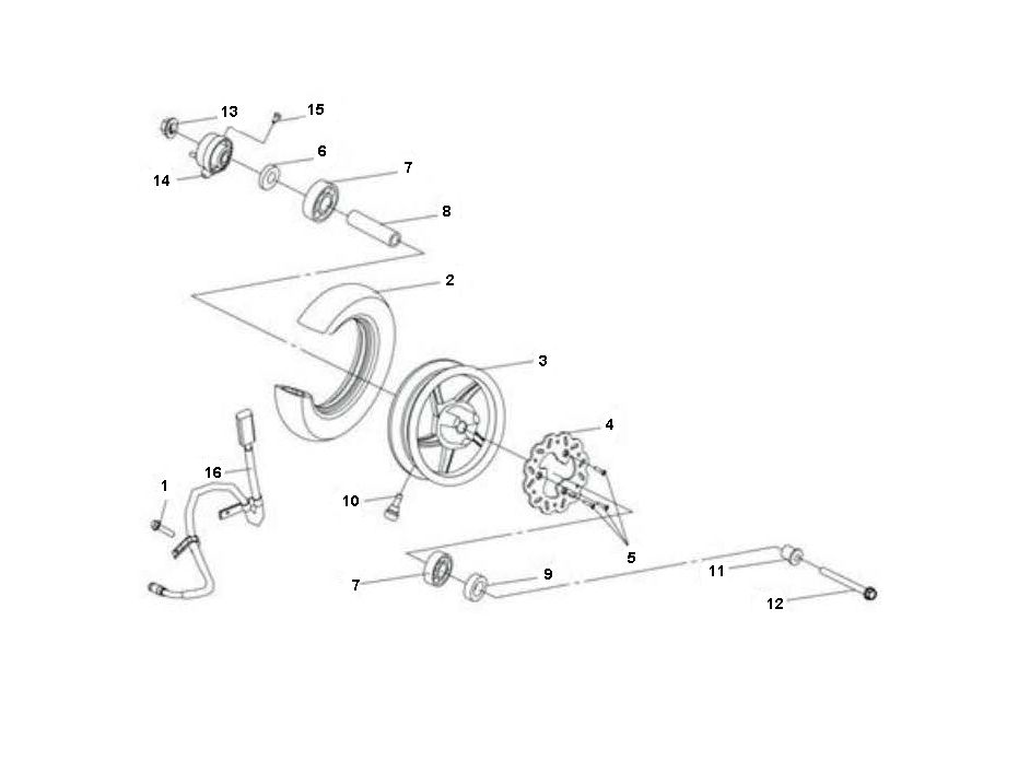 Ruota anteriore Sym Jet Sport-X a 2 tempi