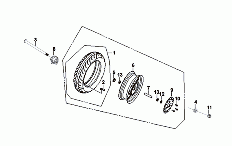 Ruota anteriore Sym Mio 50i