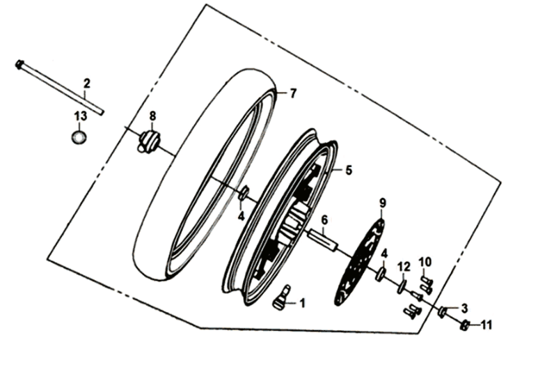 Ruota anteriore Sym Symphony ST E3
