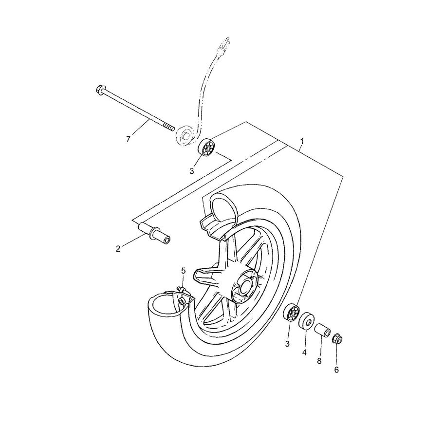 Ruota anteriore Yamaha Jog-R 50 2 tempi AC