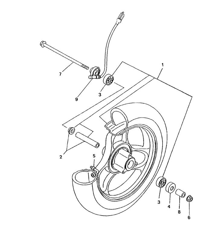 Ruota anteriore Yamaha Neo's 50 2 tempi AC 2003-2008