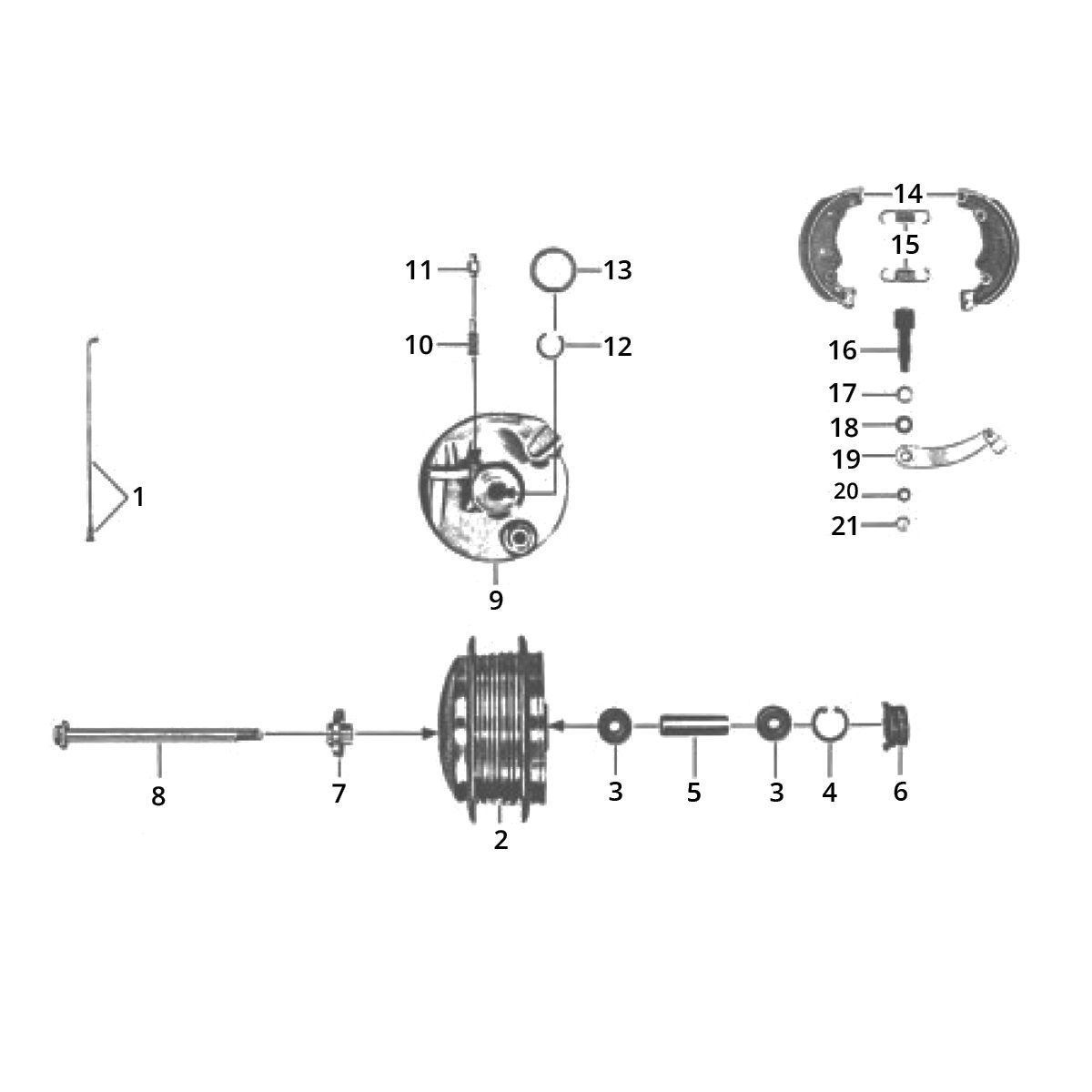 Ruota anteriore Zundapp GTS 50 517-40L5