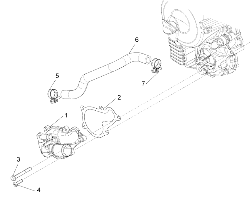 Pompa Acqua Piaggio MP3 350 Maxi Sport ABS Euro 4 2018-2020