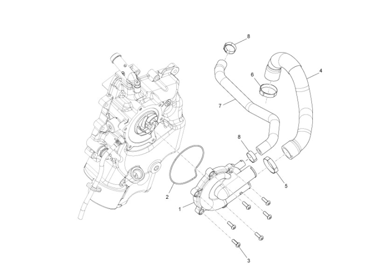 Pompa acqua Piaggio MP3 500 LT Business 2014-2016