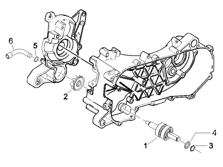 Pompa acqua Piaggio NRG Power DD 50 2 tempi LC 2007-2017