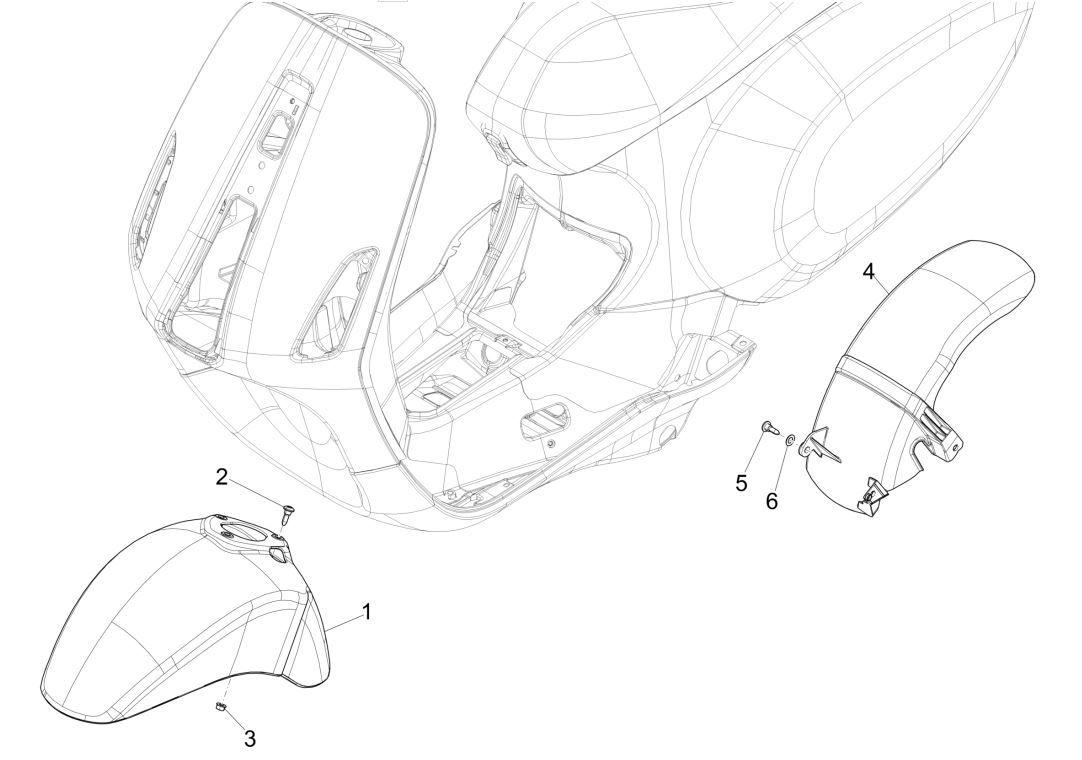 Parafango anteriore - Parafanghi Vespa Sprint 125 4 tempi 3V ABS