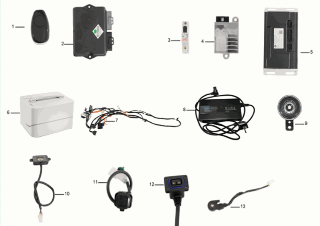 Cablaggio assy/batteria/caricabatteria Yadea C1S