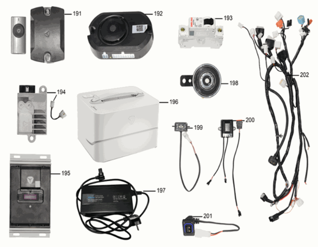 Cablaggio assy/batteria/caricabatteria Yadea G5