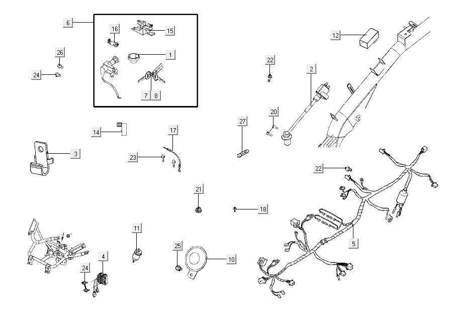Wire harness Kymco Super8 R E5