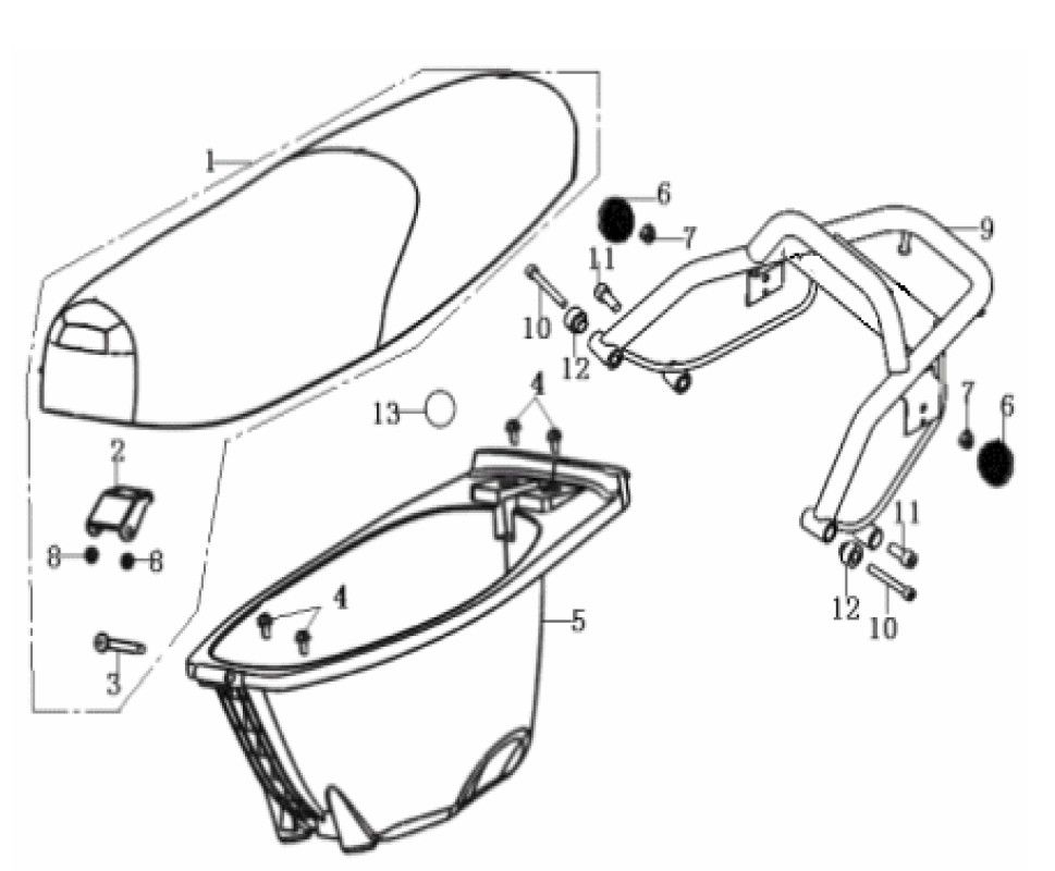 Sella - Helmbak Generic Cracker 50 2 tempi blu 2010