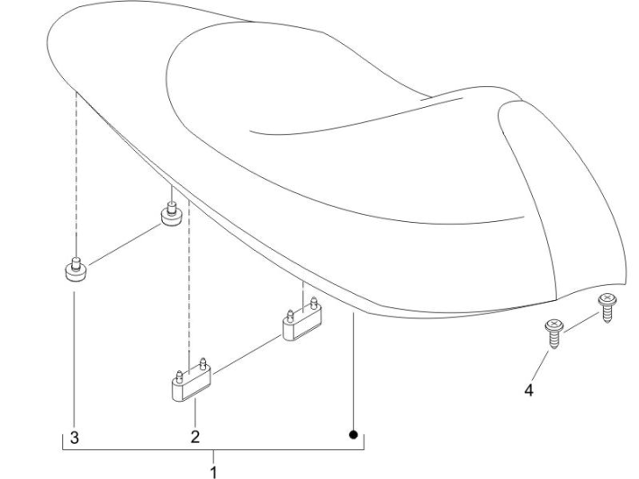 Sella Piaggio NRG Power DD 50 2 tempi LC 2007-2017 grigio tecnico 742/B