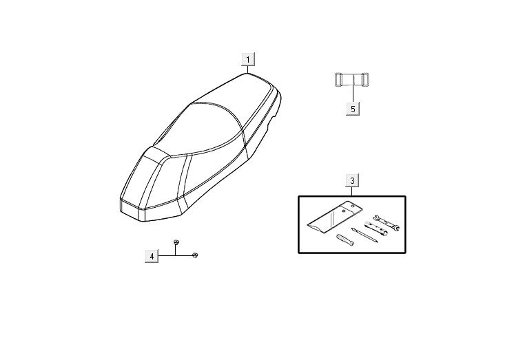 Sella Kymco Agility 16+ 125 blu chiaro metallizzato opaco
