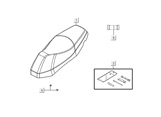 Sella Kymco Agility 16+ 125 in argento metallizzato opaco