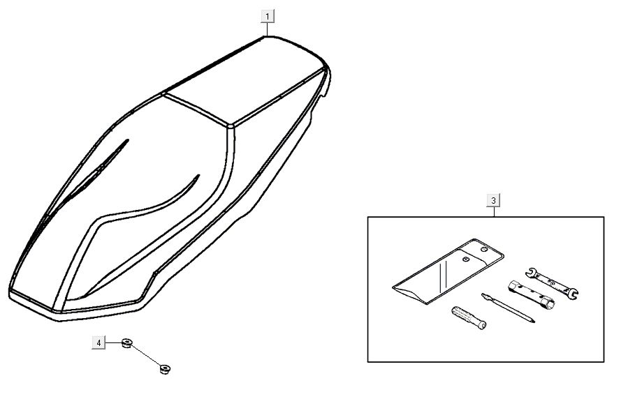 Sella Kymco Agility 16'+ 4 tempi in argento metallizzato opaco
