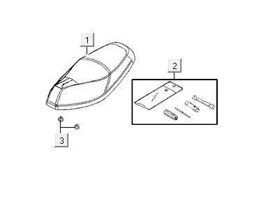 Sella Kymco VP50 4 tempi AC/marrone metallizzato