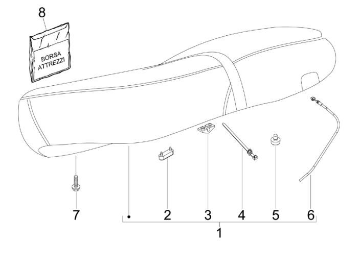 Sella Vespa S 50 4 tempi 2V 25km/h