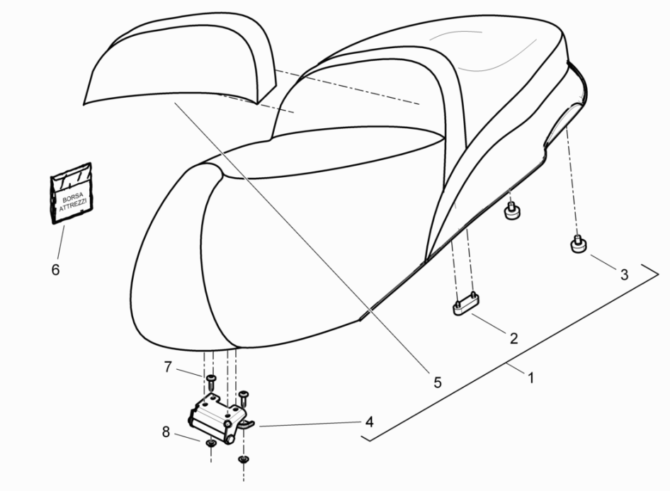 Sella Piaggio Beverly 125 RST 4V Euro 3 2010-2015
