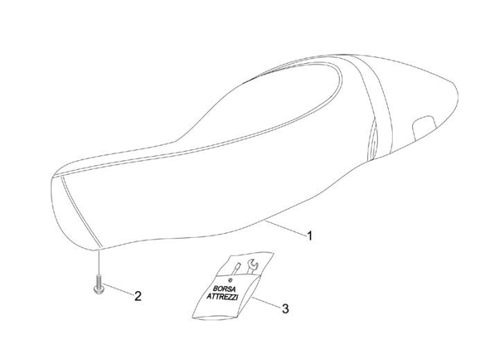 Sella Vespa S 50 2 tempi AC