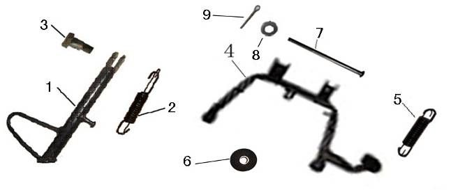 Cavalletto centrale - Cavalletto laterale AGM GT rosa