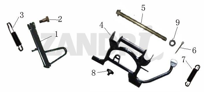 Cavalletto centrale - Cavalletto laterale BTC Grande Retro GT1 crema caffè
