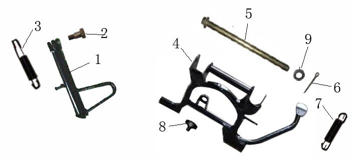 Cavalletto centrale - Cavalletto laterale Turbho RG50 blu scuro