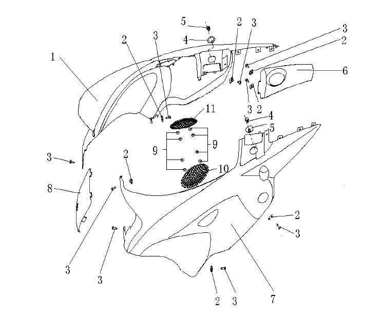 Parabrezza moto generico Cracker 50 2 tempi bianchi 2009 25