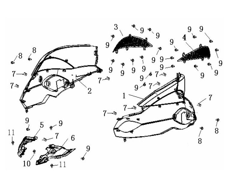 Parabrezza moto generico Ideo 50 2 tempi in rame 2010 25