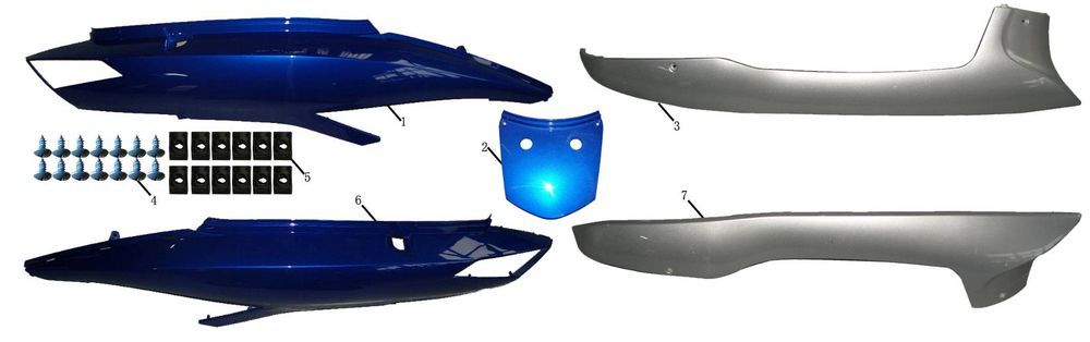 Parabrezza per moto China Touring neri