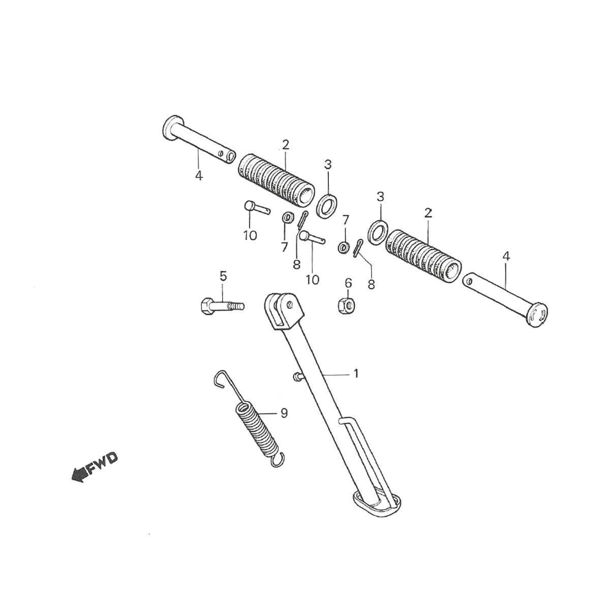 Cavalletto laterale Honda MTX 50