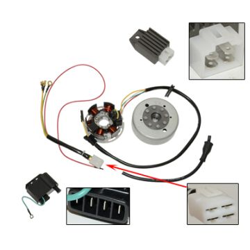 Accensione completa 6 volt Electronic Kreidler/Zundapp/Sachs Kokusan