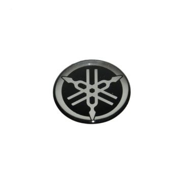 Adesivo logo tondo Yamaha nero/cromo originale X01F153a1000