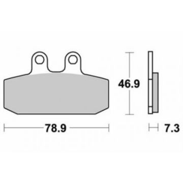 Set pastiglie freno Aprilia leonardo 125/150cc per sbs 108hf