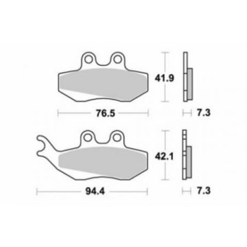 Set pastiglie freno anteriori+posteriori Gilera/DNA180/DT50LC/MX/RS1/RS1/RS1999/RUNNER180/RX/TZR/XSM