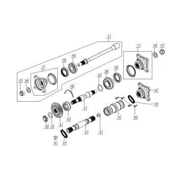 Albero di trasmissione anteriore Kymco MXU 400 4T AC