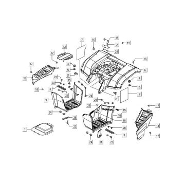 Carene posteriore - Parafango posteriore Kymco MXU 400 4T AC
