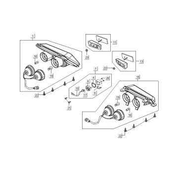 Fanale posteriore Kymco MXU 400 4T AC