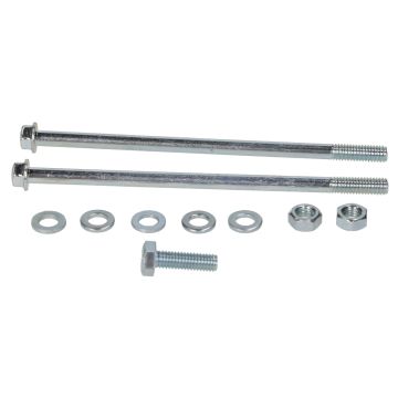 Set viti sospensione motore Piaggio-Gilera SI/CIAO/Citta DMP argento 10 pezzi (3 bulloni, 2 dadi, 5 anelli)