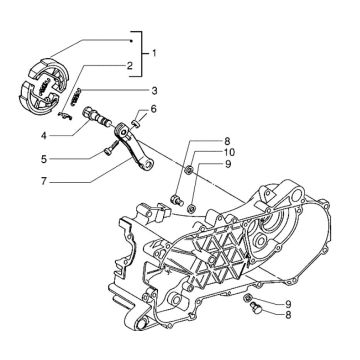 Ganasce freno - Leva camma freno Piaggio Zip RST 50 2T AC