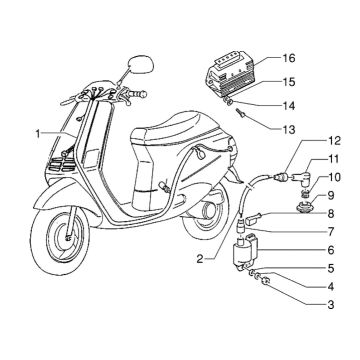 Cablaggio - Bobina Piaggio Zip RST 50 2T AC