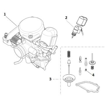 Carburatore - Starter aria  - Kit revisione China GY6 Euro 2←2018 2