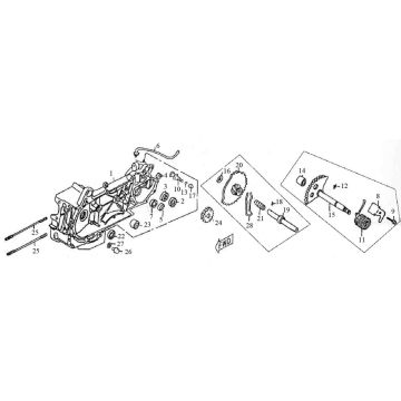 Carter - Albero kickstarter Neco Borsalino 125 4T AC
